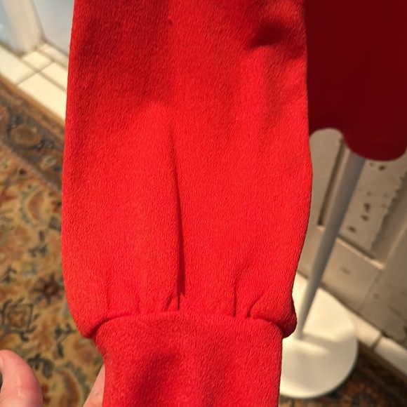 Vintage Lady Manhattan polyester red pullover top- size med to large - Picture 6 of 7